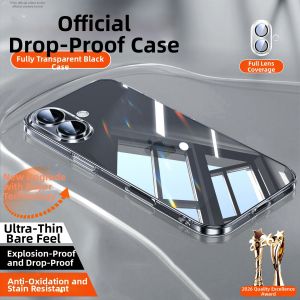 GUANBAINIAN | For iPhone 17 Pro Max Slim Clear Bumper Case with Lens Protector Shockproof