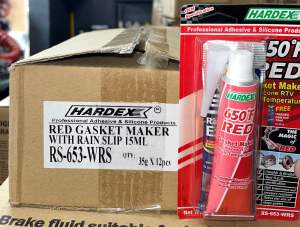HARDEX RED GASKET MAKER WITH RAIN SLIP 85.2G X 12PCs