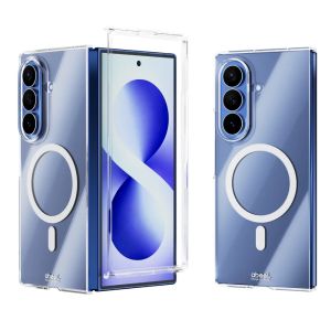 Slim Clear Crystal Magnetic Case For Samsung Z Fold 8 Ultra 7 6 5 4 Anti-Yellowing for Magsafe Wireless Charge Shockproof Cover