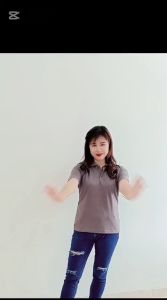Kaos Kerah Polos Wanita Abu-abu 100% Katun - Kaos Kerah Polos Abu - Kaos Kerah Polos - Kaos Kerah Polos Wanita