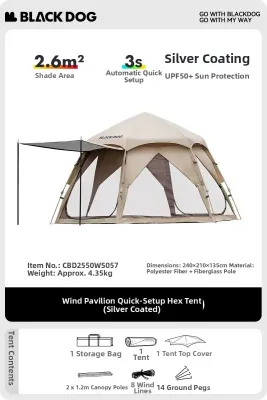 BLACK DOG | Outdoor Camping Tent Tarp 2-in-1 Waterproof Thick