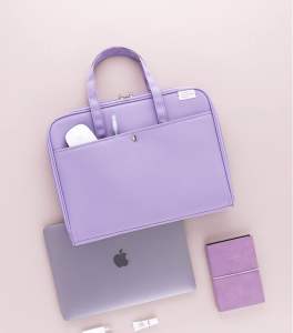 Easy work กระเป๋าโน๊ตบุ๊ค สำหรับใส่โน๊ตบุ๊ค ซองแมคบุ๊ค มีหูหิ้วสไตล์มินิมอล 11-12 13-14นิ้ว Notebook bag