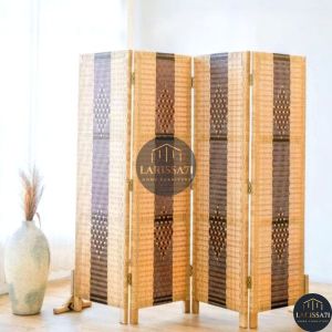 Partisi Ruangan Rotan Sintetis Pintu 4
