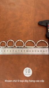 Khoen Chữ D - Móc Chữ D Hợp Kim Mạ Bạc Sáng Dày 4.7mm Nhiều Size Phụ Kiện Làm Túi Xách Da Handmade DIY