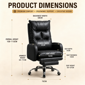 Sofya Business Sofa Chair Boss Chair Office With Footrest Sponge Soft Cushion Adjustable Chair Computer Gaming Chair 老板椅