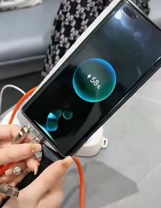 Tri-Town 120W 3 In 1 Zinc Alloy Charger Cable 6A Super Fast Charger Type C Liquid Silicone Cable Micro Usb Cable