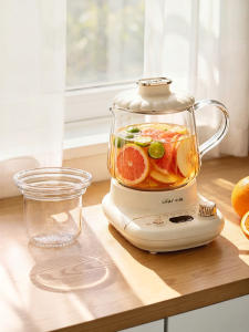 「China Plug」Bear | Multi-Function Glass Electric Tea Pot for One Person