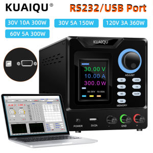 30V 10A Lab Programmable DC Power Supply with RS-232/USB Laboratory Adjustable 60V 5A 120V 3A Voltage Current Regulator For LaptopPhone Repair