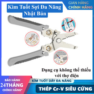 [2023] Kìm tuốt dây đa năng  kềm cắt kèm bấm cos dây tách vỏ xoắn dây cho thợ điện bằng thép không gỉ