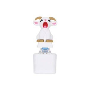 Screaming Goat Rechargeable Keychain Sound Effect BaaaaaLED Luminous Cartoon Cat Pocket Size Sound Pendant