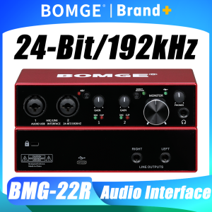 BOMGE | Giao Diện Âm Thanh USB BOMGE 2x2 Ghi Âm Độ Phân Giải Cao 24-Bit/192kHz Với Đầu Vào Kết Hợp Kép XLR/TRS Dành Cho Âm Thanh Chuyên Nghiệp Trong Phòng Thu