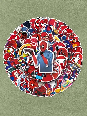 Marvel Spider-Man Stickers Waterproof Decals for Bicycle Laptop Children Reward Travel Box Motorcycle Decoration Cute Cartoon Graffiti