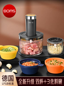 BOMS Electric Mini Food Processor Automatic Meat Grinder Vegetable Cutter Garlic Grinder Multifunctional Kitchen Appliance