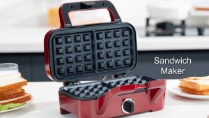 110V Multi Function Breakfast Machine Automatic Non Stick Pan Adjustable Timer Donut Maker Waffle