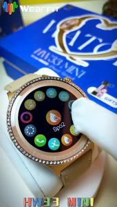 HW33mini smartwatch สมาร์ทวอทกรอบเพชร แจ้งเตือนข้อความ โทรเข้า-โทรออก โหมดออกกำลังกาย จอคมชัด