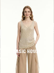 Basic House | Breathable Sequined Sleeveless Vest