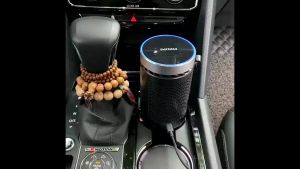 Máy khử mùi lọc không khí dạng cốc trên xe ô tô cao cấp Philips GP5601 sử dụng hai bộ lọc HESAMax và SaniFiler Plus đời mới công suất 5.5W