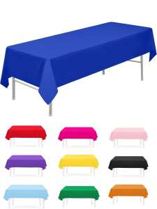 137x274cm Disposable Solid Color Tablecloth Birthday Party Wedding Christmas Table Cover Wipe Covers Rectangle Desk Cloth Decor