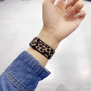 20mm/22mm Stretch Nylon Leopard Strap For Samsung Galaxy watch 7/6/5 4 40-44mm Band Amazfit Bip 6/5