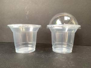 [50 pcs] Y-Cup 95mm 12 oz 16 oz 22 oz Y-Cup 95mm Cups Dome Flat Lid Disposable Milktea Lemonade Juice Matcha Coffee Cup