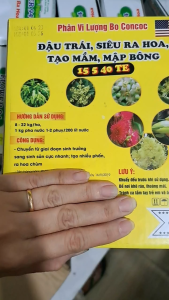 (Hộp 1Kg) Phân Bón Vi Lượng Bo Concoc 15-5-40+TE - Đậu trái siêu ra hoa tạo mầm mập bông