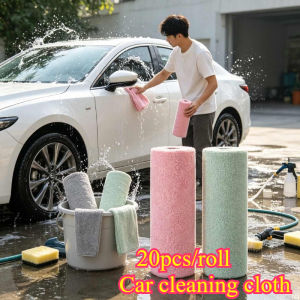 20 pcs Reusable Microfiber Cleaning Cloths Kitchen Towels Multi Sided Household Cloths Towel Roll Rag Cleaning Tissue for Car