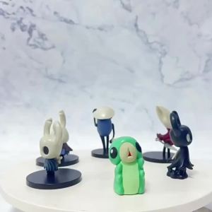 6pcs/set Hollow Knight Desktop Figurine Ornament PVC Material Anime Collectible Model DIY Landscape Decoration Figurine