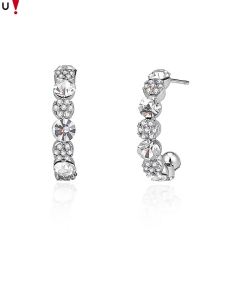 ajidou | Bông Tai Bạc Zircon Elegance Luxury