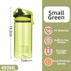 CHAHUA | Portable Tritan Plastic Water Bottle for Boys Girls Kids Students Sports