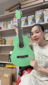 มินิกีตาร์โปร่ง ขนาด 30 นิ้ว สำหรับเด็ก - แบรนด์ Overspeed วัสดุทำจากไม้ เล่นได้จริง เสียงเพราะใช้ได้