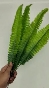 Daun Pakis Boston Gelombang Palem Duri Artificial Cabang 9 Tanaman Daun Hias Palsu Plastik Tancap untuk Pajangan Hiasan Rumah Hotel Cafe Dekorasi Pernikahan Import Murah Kualitas Premium Artifisial