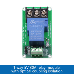 1 2 4 Channel Relay Module 30A With Optocoupler Isolation 1 Way 5V 12V 24V Supports High And low Triger Trigger