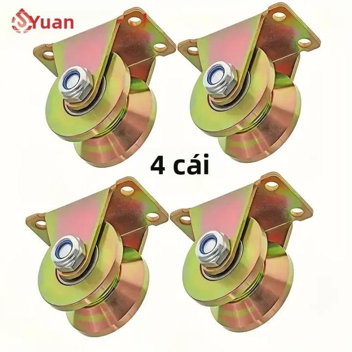 YUANJ 2/4 V Rãnh Cửa Trượt Ròng Rọc Bánh Xe Hạng Nặng Cứng Kiêm Bánh ...