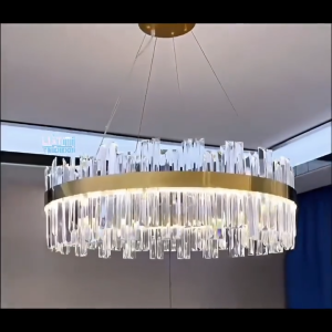 Kristal Lampu Gantung Nordic Mewah 3 Warna Led Bulat Chandelier Lampu Ruang Tamu Lampu Dapur Lampu Kamar Tidur Lampu Kamar