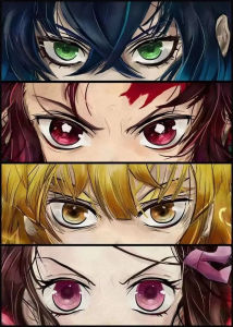 KAYOU | Oil Painting By Numbers Japan Classic Hot Anime Demon Slayer Character Canvas DIY Hand Anime Portrait Wall Decor Unframed