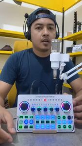 COD KIRIM CEPAT LEEDOAR X50 Sound Card Bluetooth Mixer Audio Live Tiktok Streaming Karaoke 15Effects