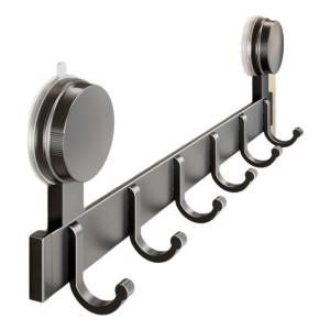 MANJIELI | Suction Cup Hooks Space Aluminum No-Drill Strong Load-Bearing