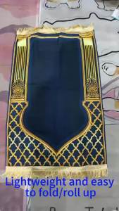 Thảm Cầu Nguyện Kaaba Tua Rua Màu Vàng VIKAMA Thảm Cầu Nguyện Hồi Giáo Chống Trượt Thảm Cầu Nguyện Hình Học Bằng Vải Polyester Cho Phòng Ngủ Gia Đình
