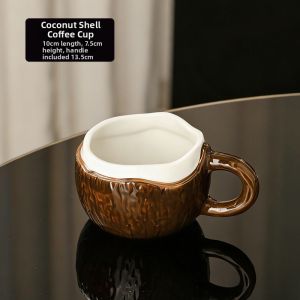Coconut Design Glazed Ceramic Mug