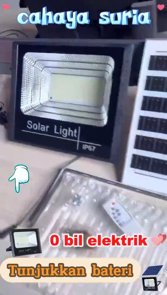 2026 NEW 25000W Lampu Solar Outdoor Waterproof Solar Light Outdoor Lighting Lampu Raya Solar Spotlight Lamp 太陽能燈戶外 led