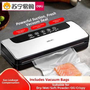 deli | Deli Home Vacuum Sealer Machine Food Bag Preservation Packaging Dry Wet Dual Use Integrated 135 Kitchen Cooking Tools