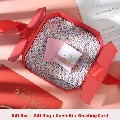Birthday Gift Box INS Style Packaging Box Empty Box Premium Feeling Present Box Korean Version Card Paper Material