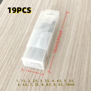 19Pcs M35 Cobalt Step Twist Drill Bit Set 1-10mm High Speed Steel Metal Drilling Bits for Stainless Steel Iron Hole Drilling