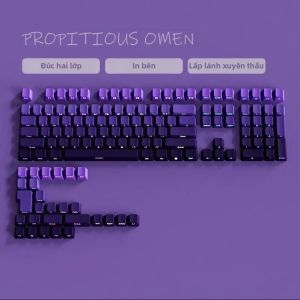 2026 Chất Liệu PBT Cherry Profile Bàn Phím Cơ Keycaps 133+ Phím Màu Xám Gradient Khắc Cạnh Nhuộm Thăng Hoa Để Nâng Cao Trải Nghiệm Chơi Game