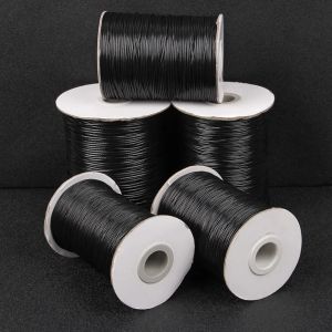 10M/Lot 0.5-2.0mm Black Waxed String Cord PU Leather Cord Braided Rope for DIY Necklace Bracelet Jewelry Making Accessories