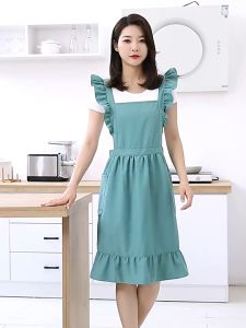 High-Quality Waterproof Princess Style Apron for Elegant Kitchen Cooking