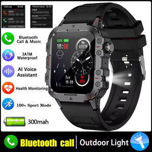 New Military Smart Watch Men IP67 3ATM Outdoor Sports Fitness Tracker Blood Pressure Health Monitor BT Calls GPS Smartwatch Hw12