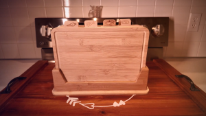 SG Bamboo Wooden Cutting Board Double Sided with Labels Kitchen Solid Wood Chopping Board for Meat Vegetable Bread
