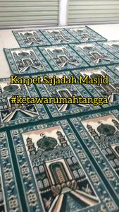 Karpet Masjid Warna Hijau | Ukuran 7 Sajadah Sampai 10 Sajadah Bahan Sangat Tebal dan Kuat