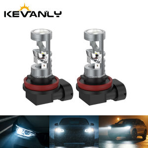 KEVANLY | 2pcs H7 H11 LED Fog Light Projector Lens Car Headlight 9005 9006 H8 H11 Hi/Low LED Bulbs Canbus Auto Motorcycle Lamps Plug Play